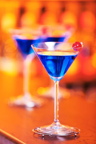 Azul Martini Cócteles —  Fotos de Stock