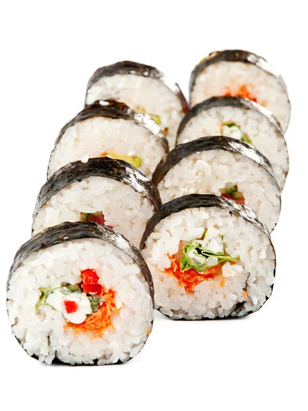 Maki sushi diisolasi dengan warna putih — Stok Foto