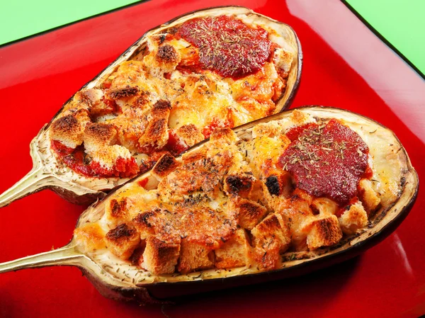 Stuffed eggplants with meat — Stock Photo, Image