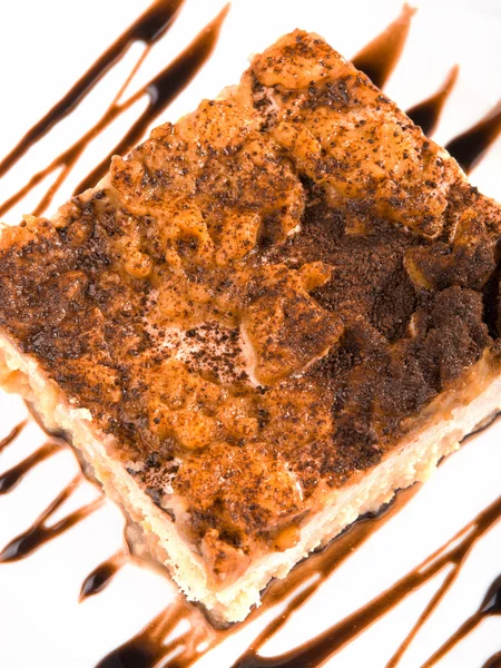 Apfel-Tiramisu aus nächster Nähe — Stockfoto