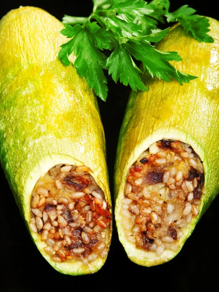 Stuffed zucchini with rice — Stock Photo, Image