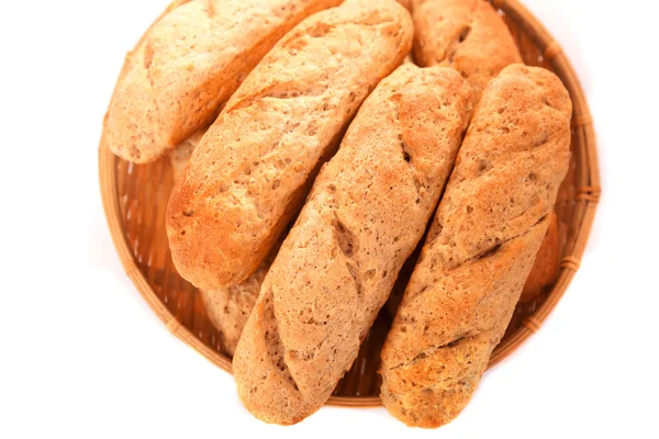 Homemade baguettes with raw wheat — Stock Photo, Image