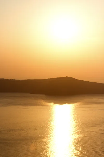 Fira, Santorini gün batımı — Stok fotoğraf