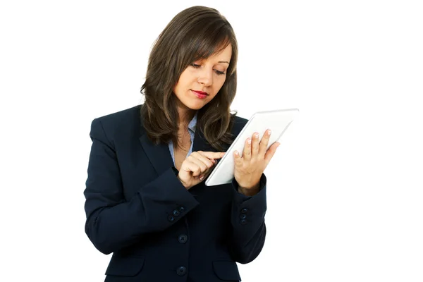 Young businesswoman with tablet — Stock Photo, Image