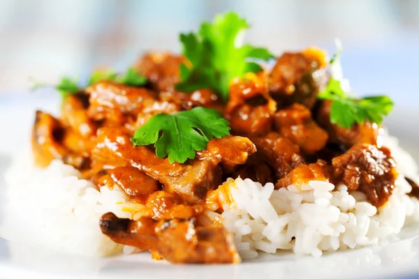 Pork curry with rice — Stock Photo, Image