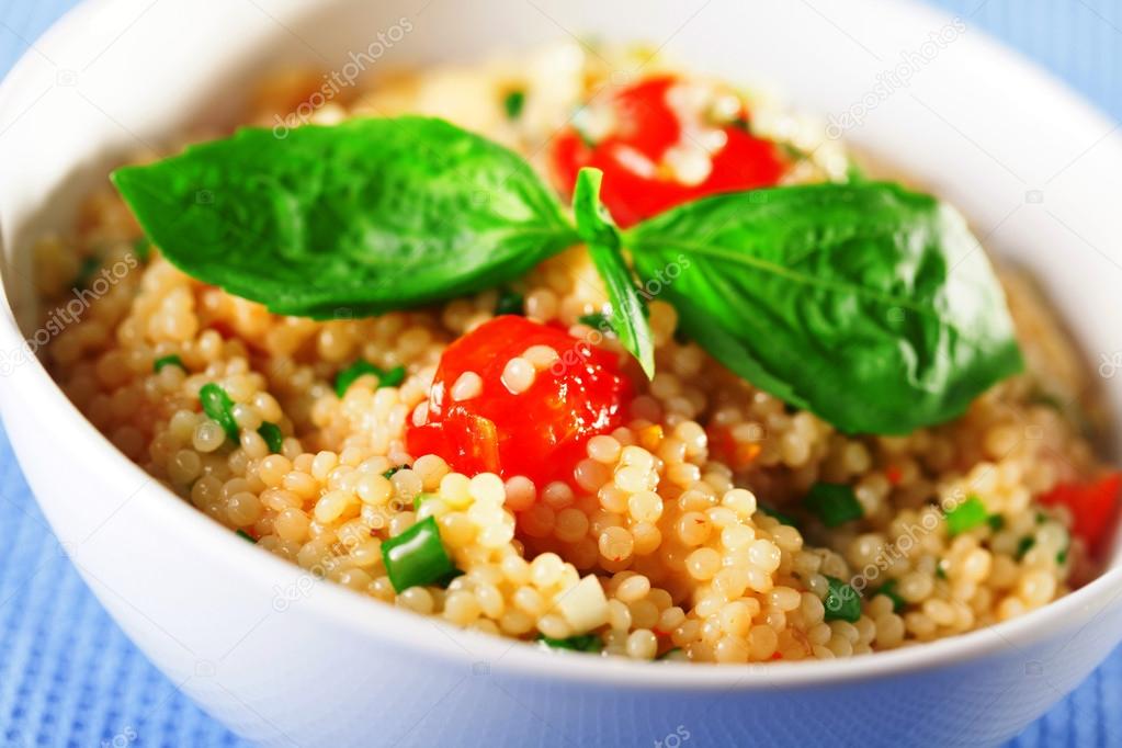 Couscous salad with cherry tomatoes