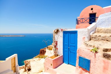 Oia, Santorini beldesinde yaz