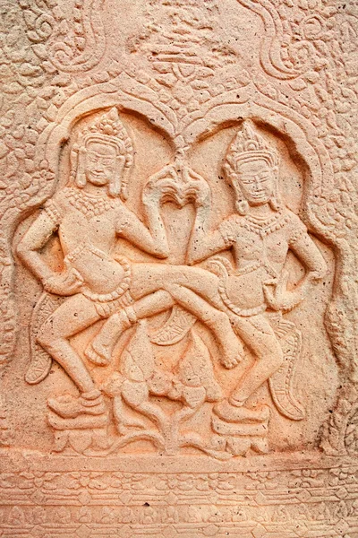 Apsara carving, Angkor wat — Stock Photo, Image