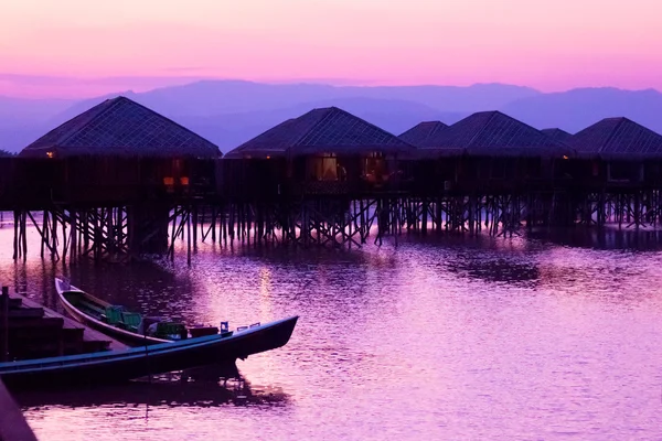 Hotel sul lago Inle, Myanmar — Foto Stock