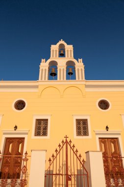 Gün ışığı, Santorini kilisede
