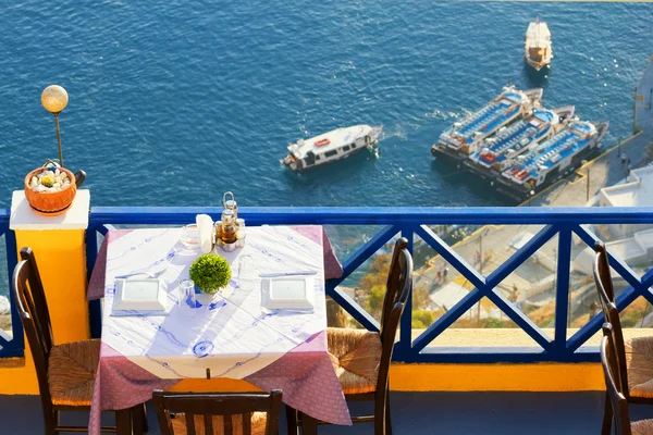 Local restaurant in Fira — Stock Photo, Image