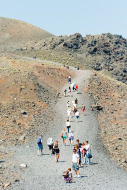 Krater yürüyüş turist