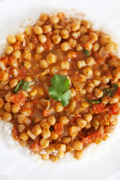 Channa Masala sobre arroz — Foto de Stock