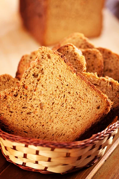 Homemade bread slices — Stock Photo, Image