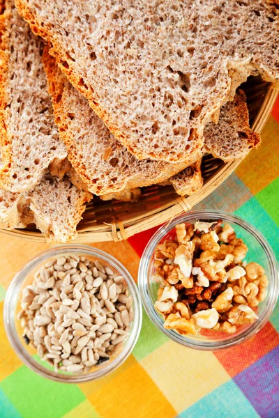Homemade multiseed bread — Stock Photo, Image