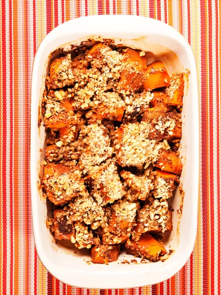 Pompoen met noten casserole — Stockfoto