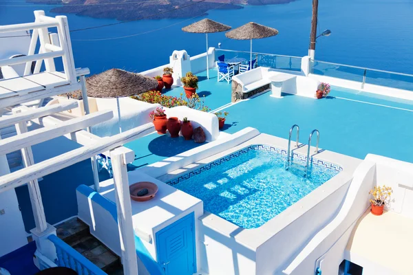 Villa i Firostefani, Santorini — Stockfoto