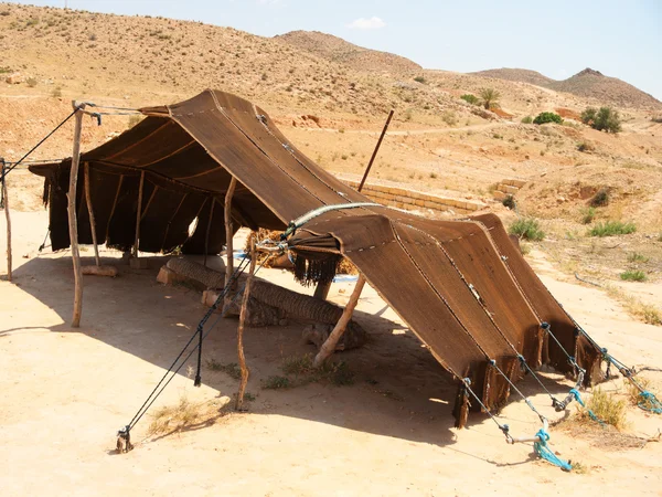 Tent In Sahara Desert, Tunisia — Stock Photo, Image