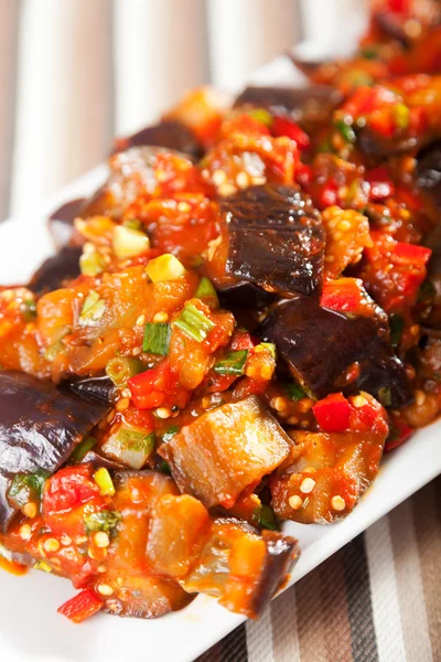 Eggplant, peppers and tomatoes — Stock Photo, Image