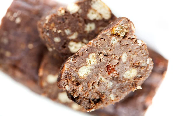 Salami de chocolate o chourio de chocolate — Foto de Stock