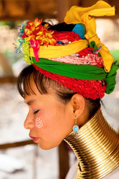 Long neck woman in Thailand — Stock Photo, Image