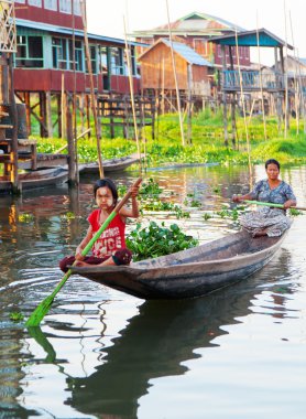 Yerel halkın Inle Gölü, Myanmar
