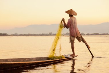 Balıkçı, Inle Gölü, Myanmar