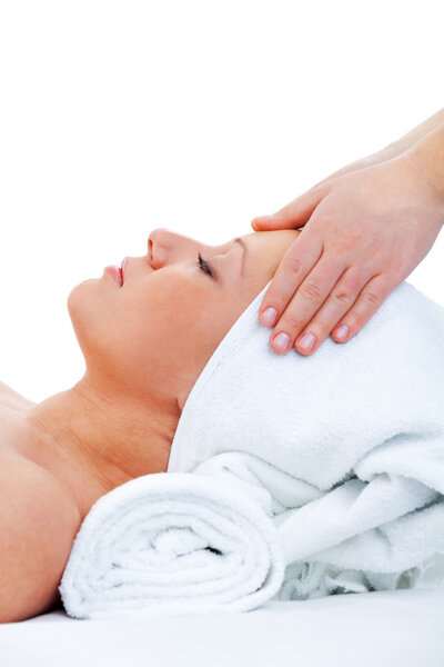 Young woman having massage