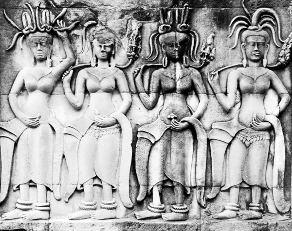 Rzeźba, Apsara Angkor wat — Zdjęcie stockowe