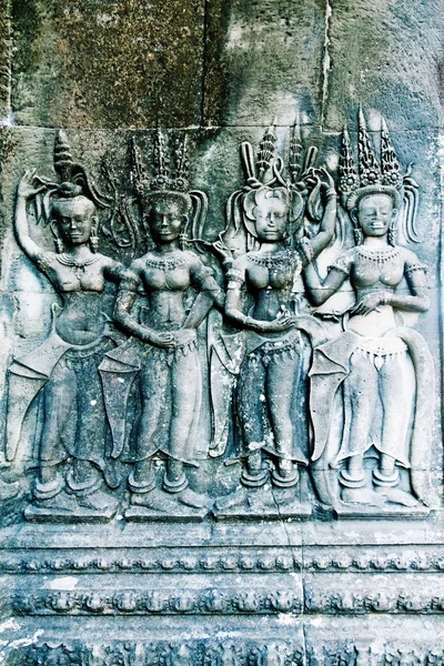 Резьба по апсаре, Ангкор-ват — стоковое фото