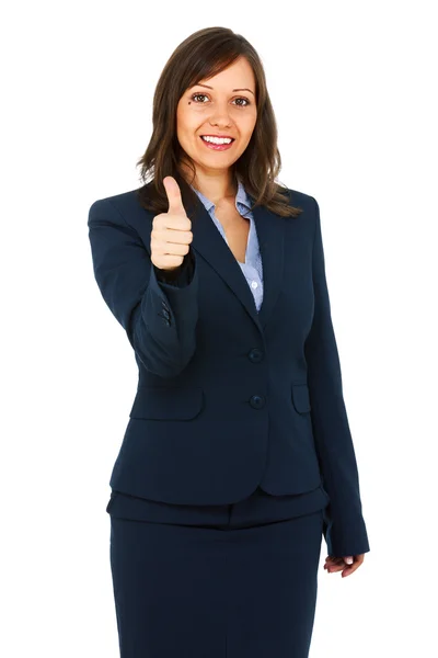 Femme d'affaires avec les pouces levés Photo De Stock