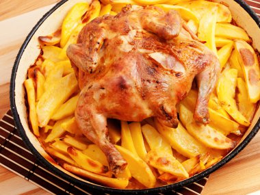 fırında tavuk ve patates