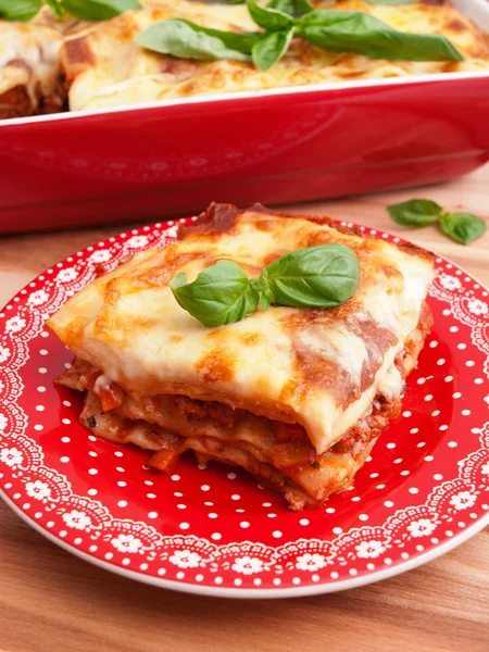 Klassieke Italiaanse lasagne Bolognese — Stockfoto