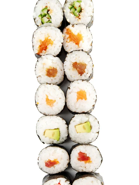 Maki sushi isolato su bianco — Foto Stock