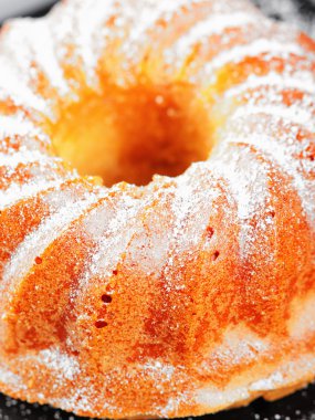 Vanilyalı kek yakın çekim