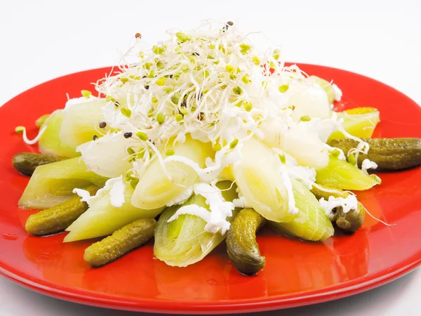 Salat mit marinierten Gurken — Stockfoto