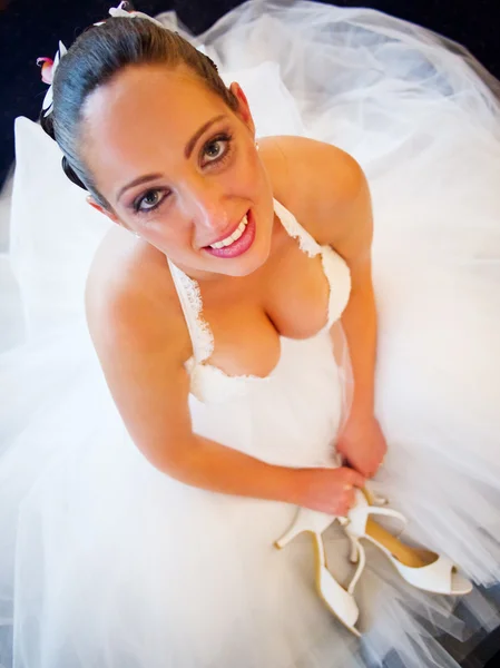 Sposa in abito da sposa — Foto Stock