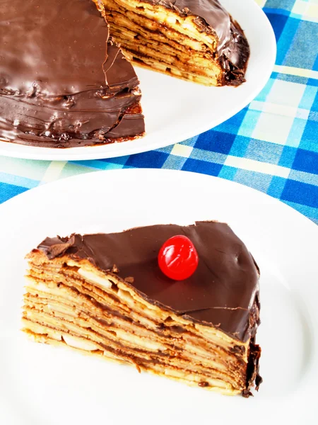 Domowe ciasto czekoladowe — Zdjęcie stockowe