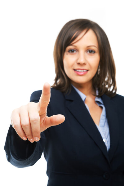 Young Businesswoman pointing
