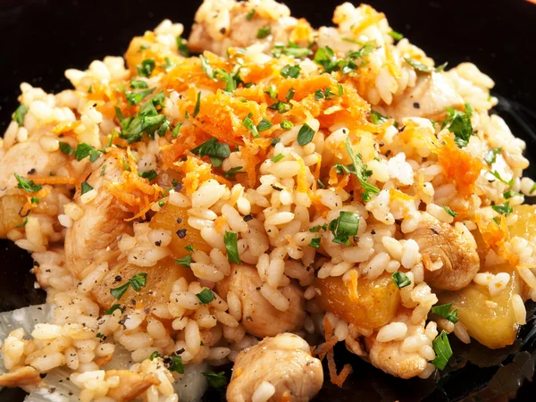 Arroz con gambas y hierbas — Foto de Stock