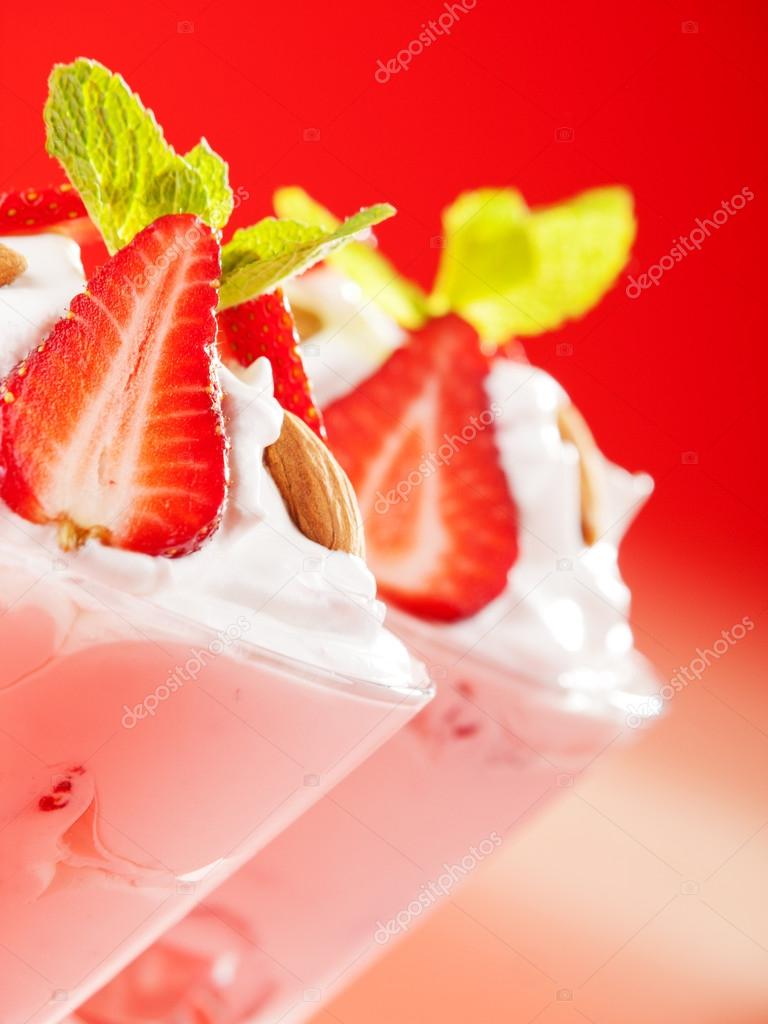 Strawberry cream dessert Stock Photo by ©ivanmateev 63370413 Strawberry cream dessert Stock Photo by ©ivanmateev 63370413