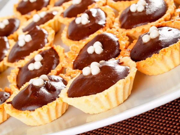 Tartalette dessert con cioccolato — Foto Stock