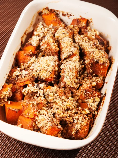 Pompoen met noten casserole — Stockfoto