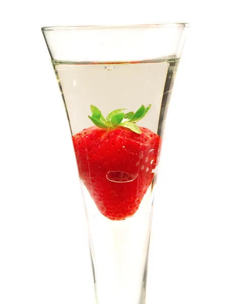 Strawberry Champagne cocktail — Stock Photo, Image