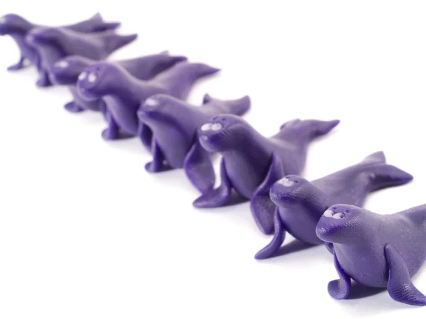 Many seals made of clay — Stock Photo, Image