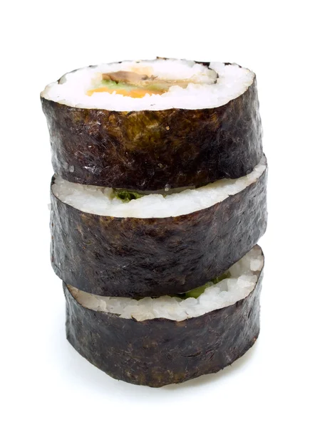 Sushi lezat di atas putih — Stok Foto