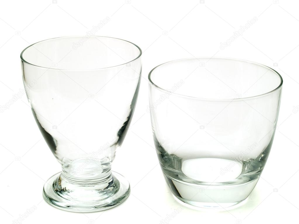 Two empty cocktail glasses