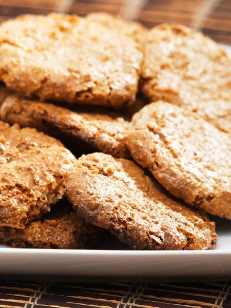 Biscoitos caseiros de manteiga com nozes — Fotografia de Stock