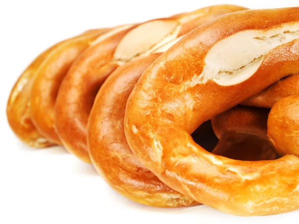 Pretzels aislados en blanco — Foto de Stock