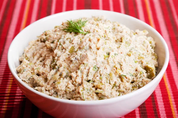 Zucchini salad with nuts — Stock Photo, Image